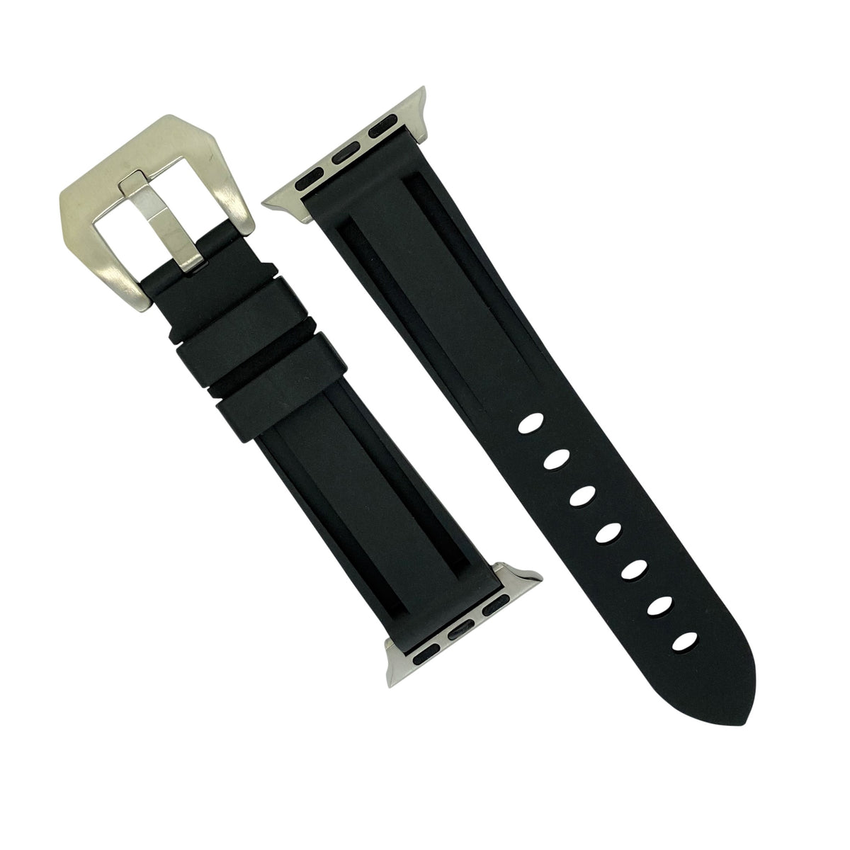 Apple Watch V3 Silicone Strap in Black (38 & 40mm) - Nomad watch Works