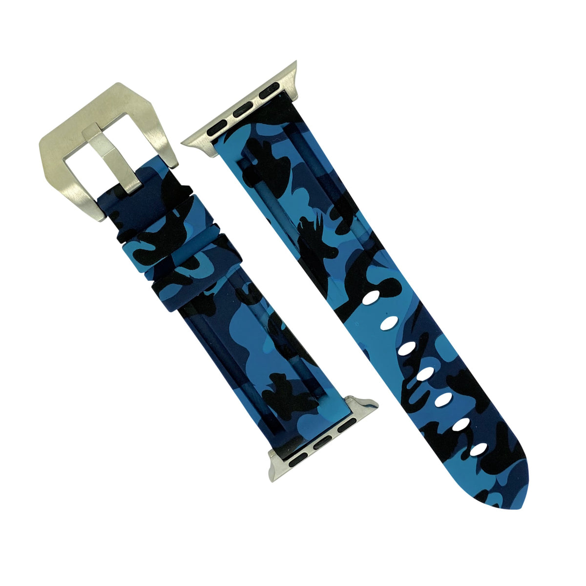 Apple Watch V3 Silicone Strap in Blue Camo (38 & 40mm) - Nomad watch Works