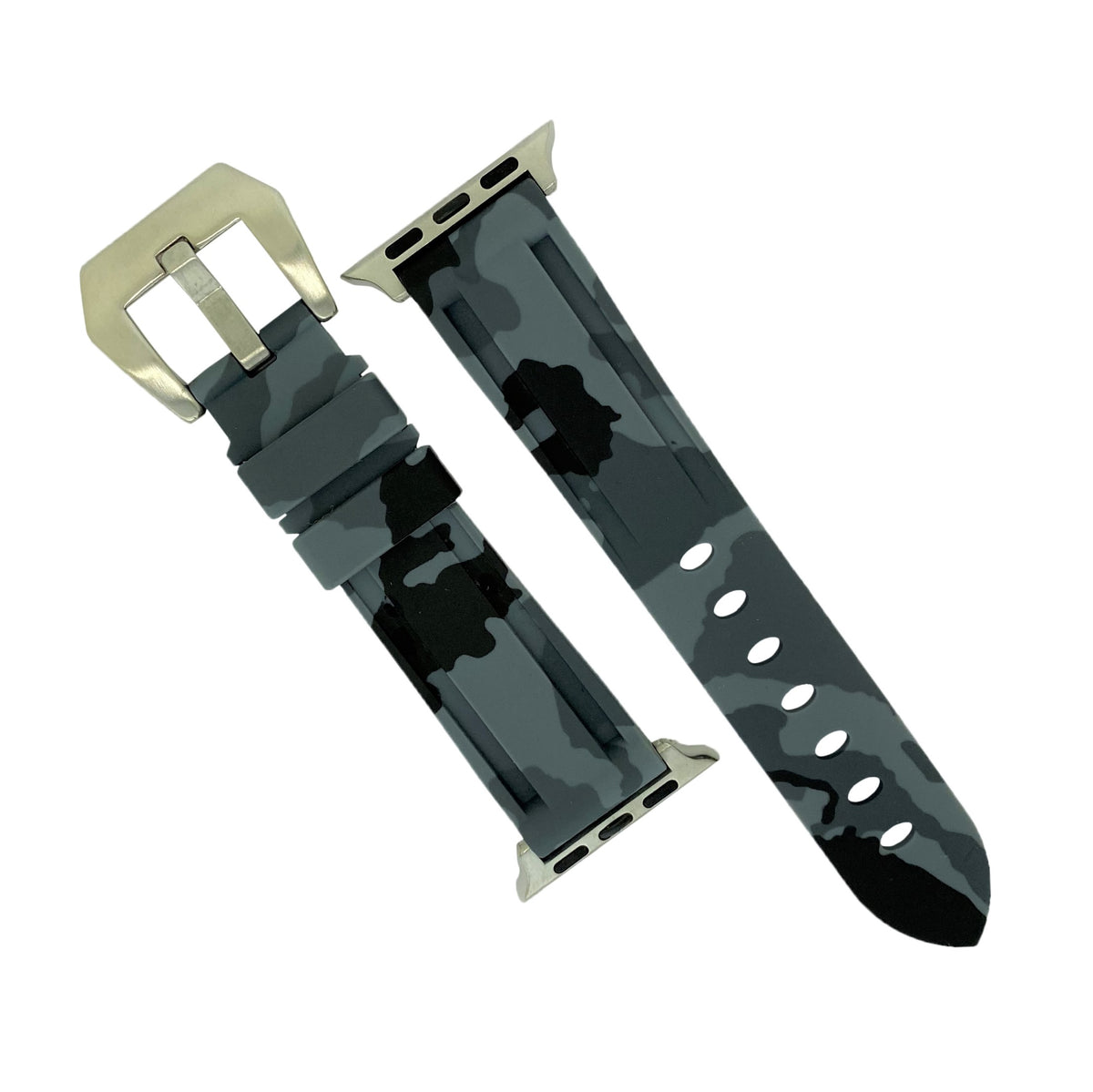 Apple Watch V3 Silicone Strap in Grey Camo (38 & 40mm) - Nomad watch Works