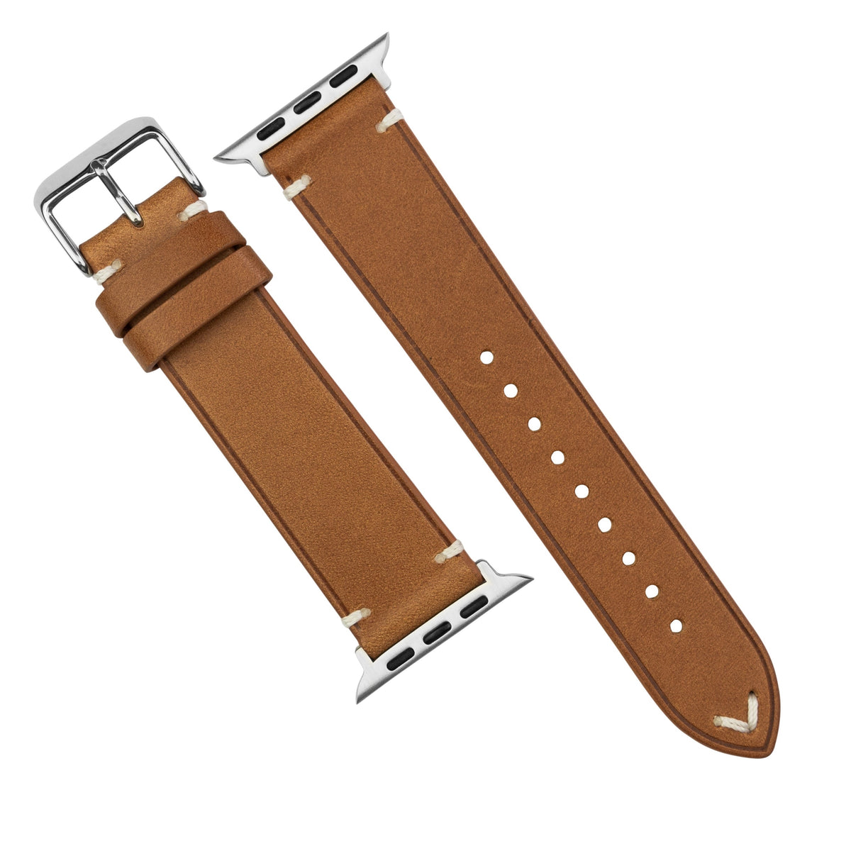 Emery Vintage Buttero Leather Strap in Tan (38 & 40mm) - Nomad Watch Works SG