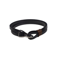 Lincoln Leather Bracelet in Black (Size L) - Nomad watch Works