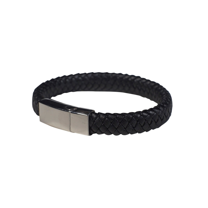 Chester Leather Bracelet in Black (Size L) - Nomad watch Works