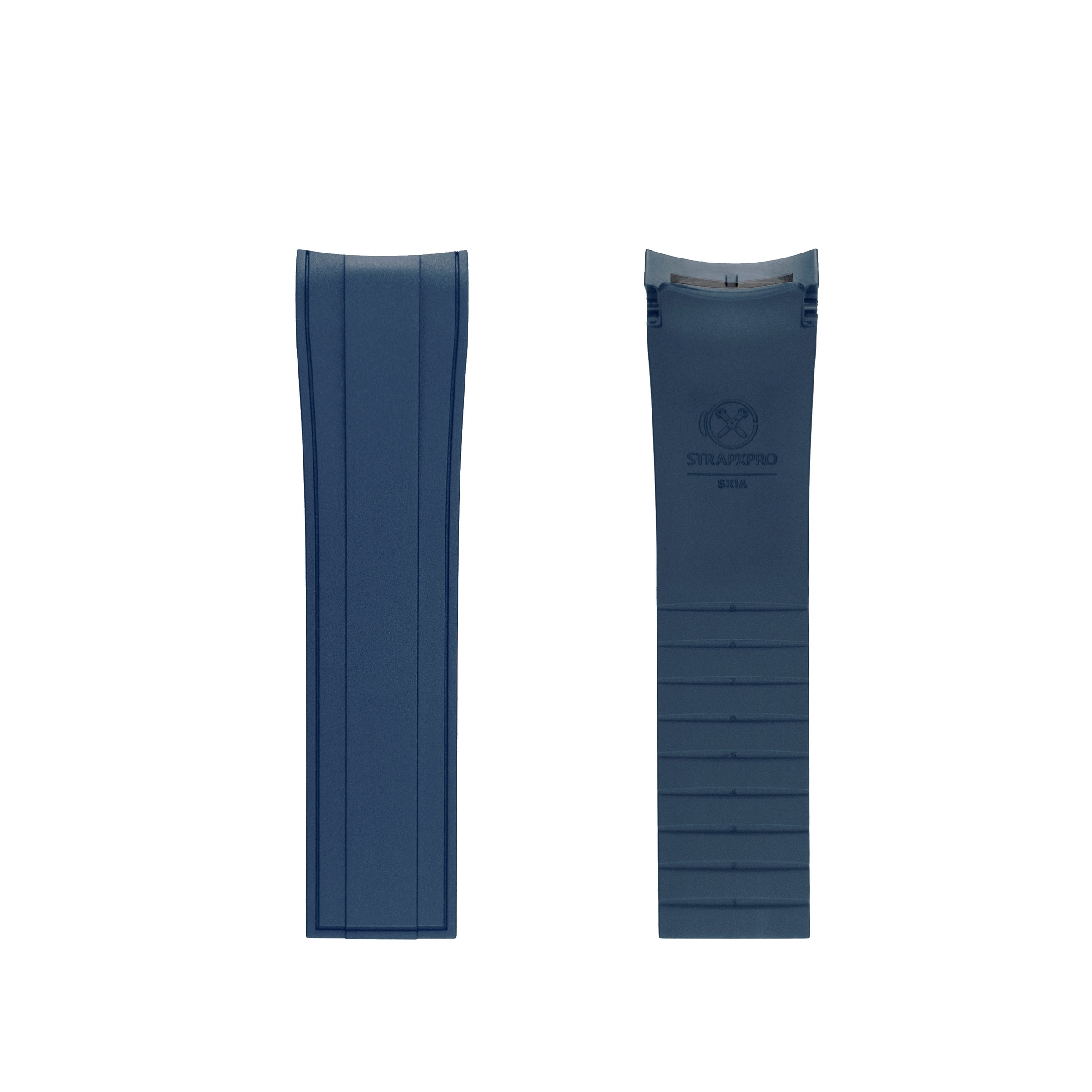 StrapXPro Curved End Rubber Strap for Seiko SKX/5KX in Navy (22mm) - Nomad Watch Works SG