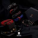 Lava Leather Bracelet in Marble Black (Size M) - Nomad watch Works