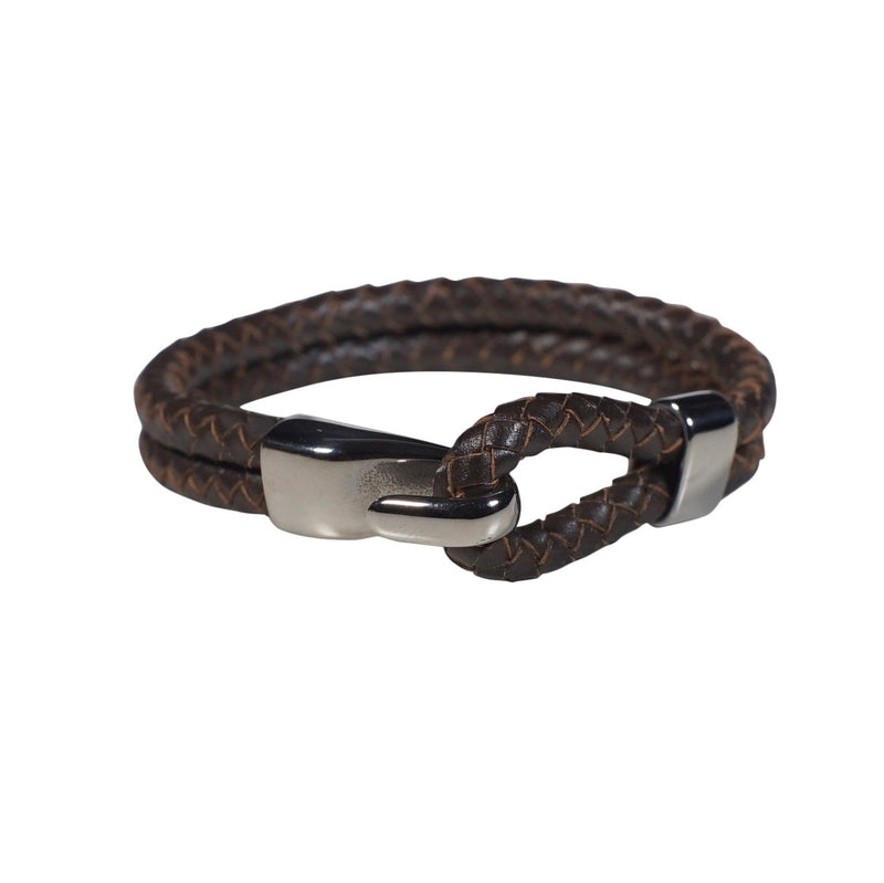 Oxford Leather Bracelet in Brown (Size M) - Nomad watch Works
