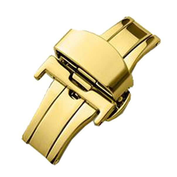Butterfly Deployant Clasp in Yellow Gold (16mm) - Nomad Watch Works SG