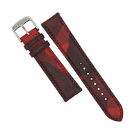 Emery Classic LPA Camo Leather Strap in Red Camo (18mm) - Nomad Watch Works SG