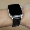 Apple Watch Genuine Croc Pattern Stitched Leather Strap in Black (38 & 40mm) - Nomad Watch Works SG