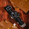Marine Nationale Strap in Black Grey with Silver Buckle (20mm) - Nomad watch Works
