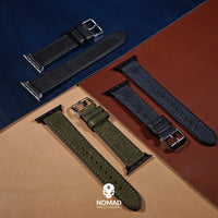 Emery Signature Pueblo Leather Strap in Navy (38 & 40mm) - Nomad watch Works