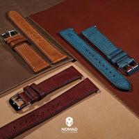 Emery Signature Pueblo Leather Strap in Bordeaux (18mm) - Nomad watch Works
