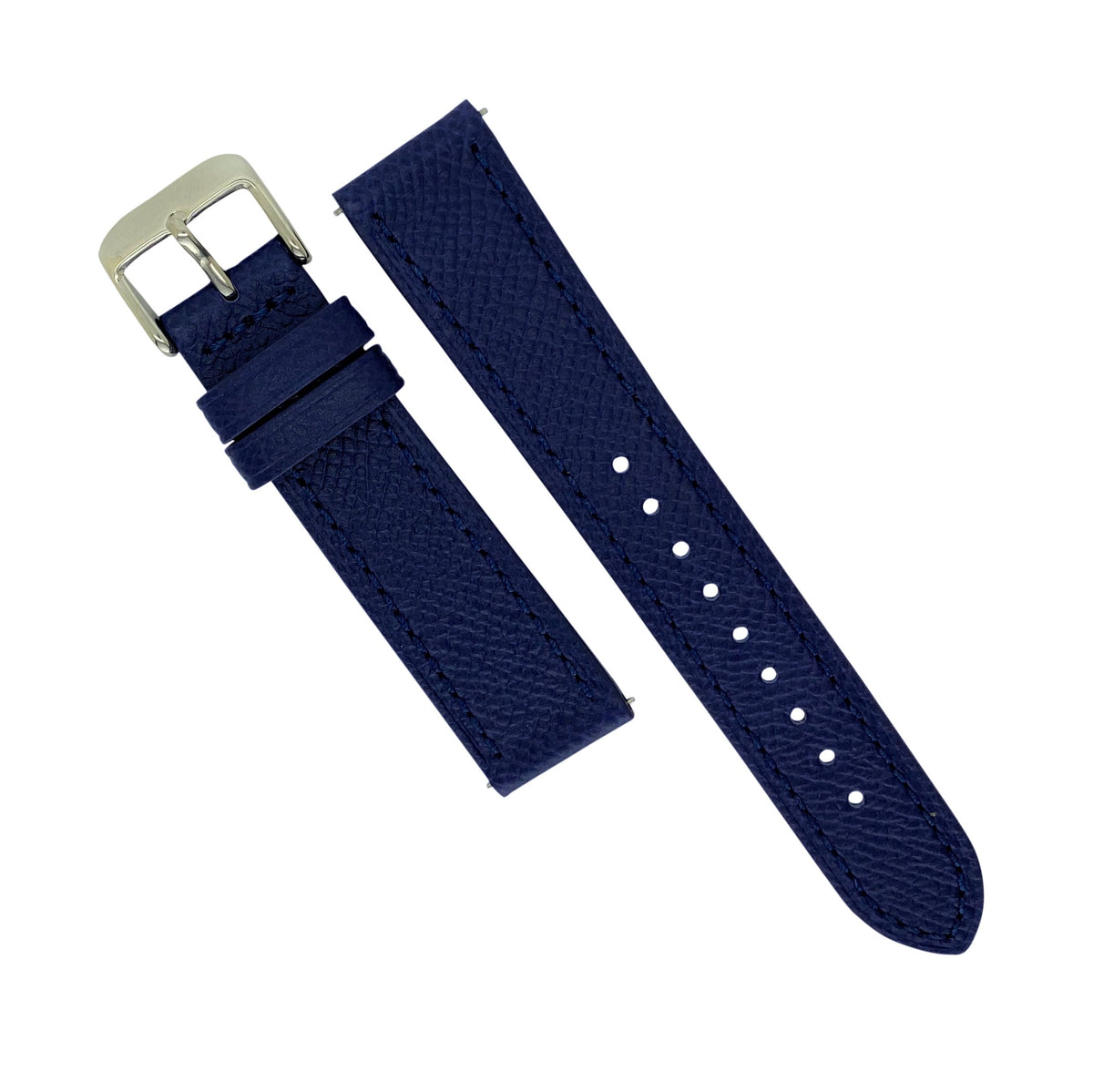 Emery Dress Epsom Leather Strap in Navy (19mm) - Nomad watch Works