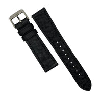 Emery Dress Epsom Leather Strap in Black (19mm) - Nomad watch Works