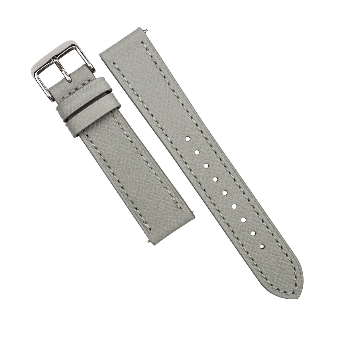 Emery Dress Epsom Leather Strap in Grey (19mm) - Nomad Watch Works SG