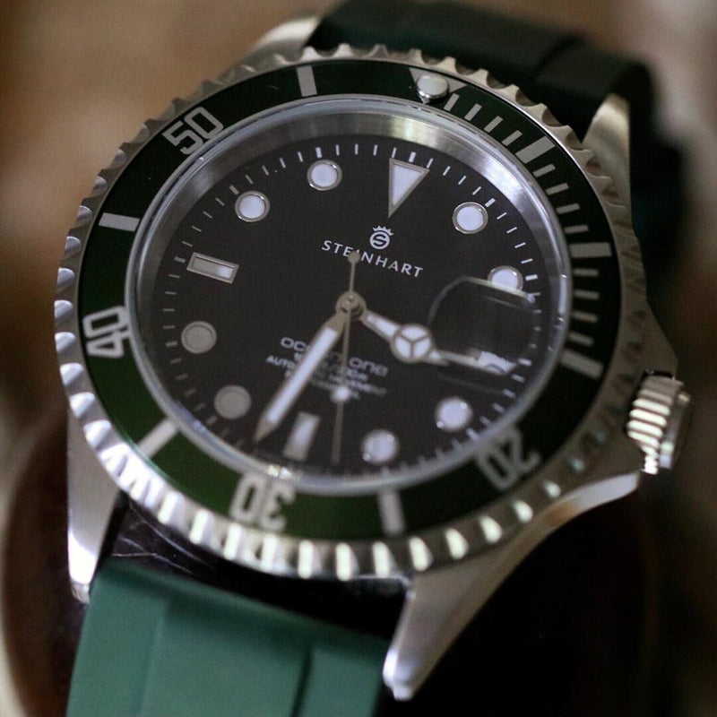 Flex Rubber Strap in Green (20mm) - Nomad watch Works
