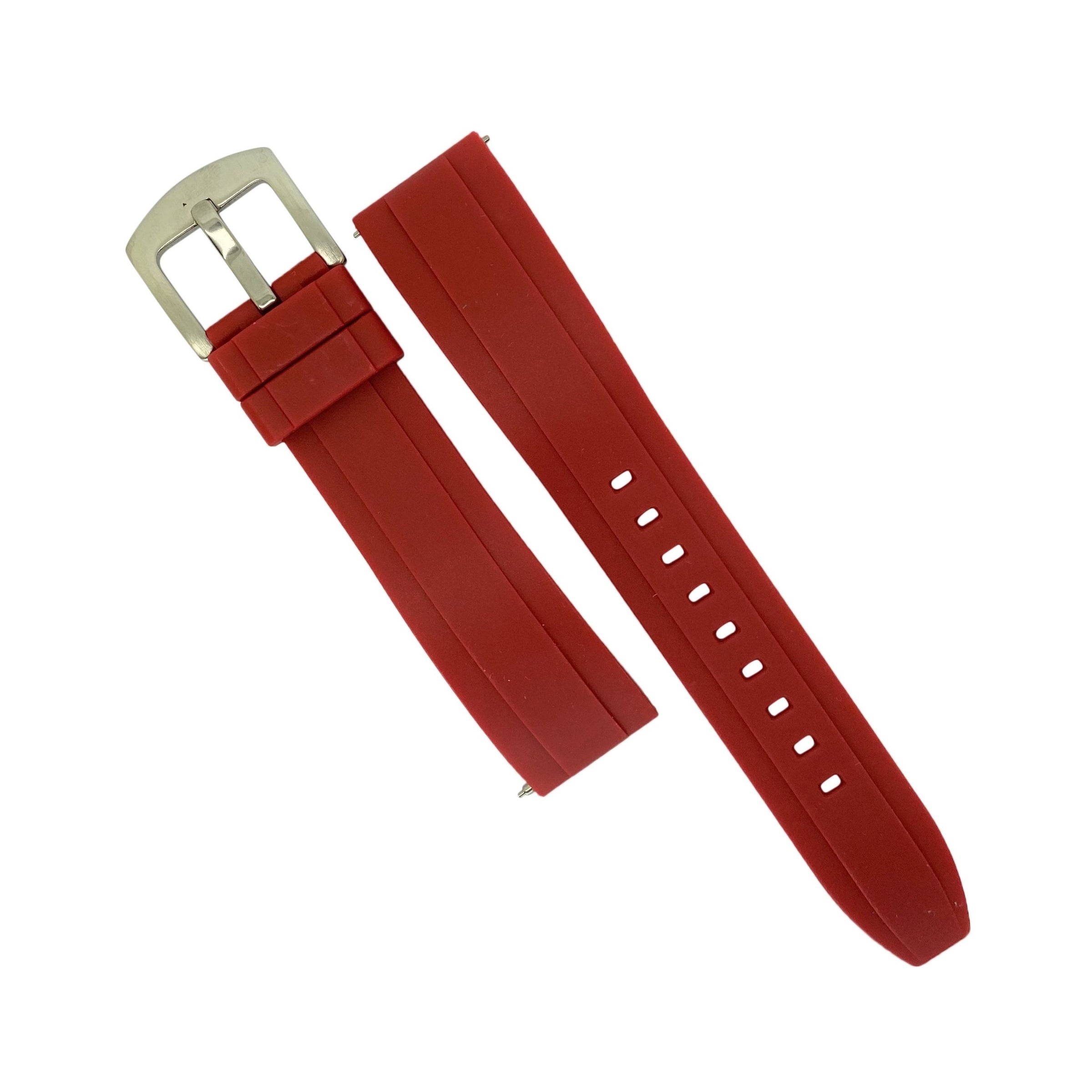 Flex Rubber Strap in Red (20mm) - Nomad watch Works