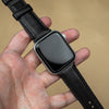 N2W Classic Horween Leather Strap in Chromexcel® Black (38 & 40mm) - Nomad watch Works