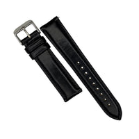 N2W Classic Horween Leather Strap in Chromexcel® Black (18mm) - Nomad watch Works