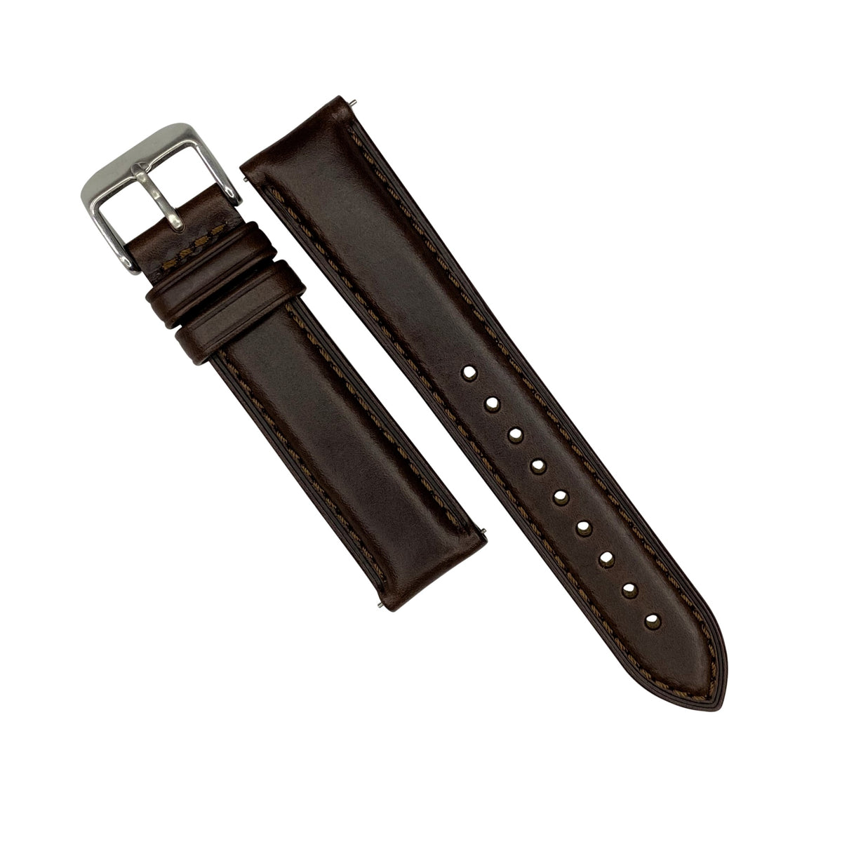 N2W Classic Horween Leather Strap in Chromexcel® Brown (18mm) - Nomad watch Works