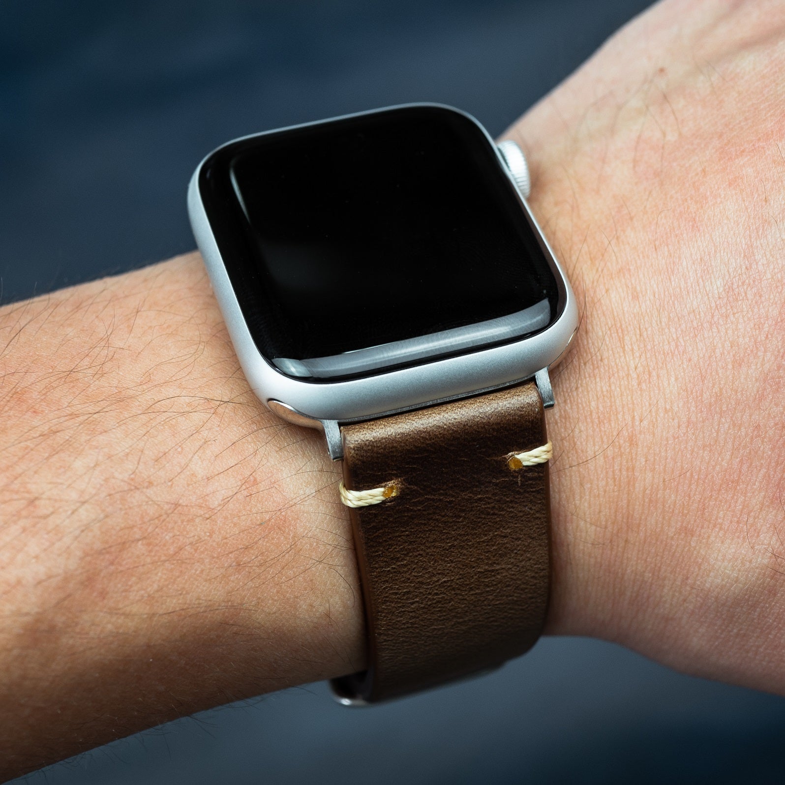 Vintage Horween Leather Strap in Chromexcel Tan Apple Watch Nomad Watch Works SG
