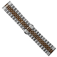 Jubilee Metal Strap in Silver and Rose Gold (20mm) - Nomad Watch Works SG