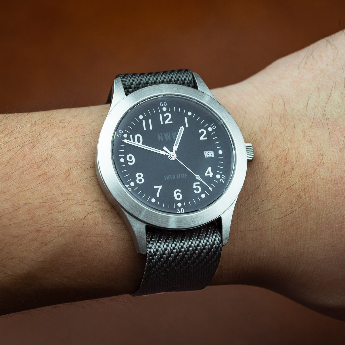 Lux Single Pass Strap in Grey with Silver Buckle (20mm) - Nomad watch Works