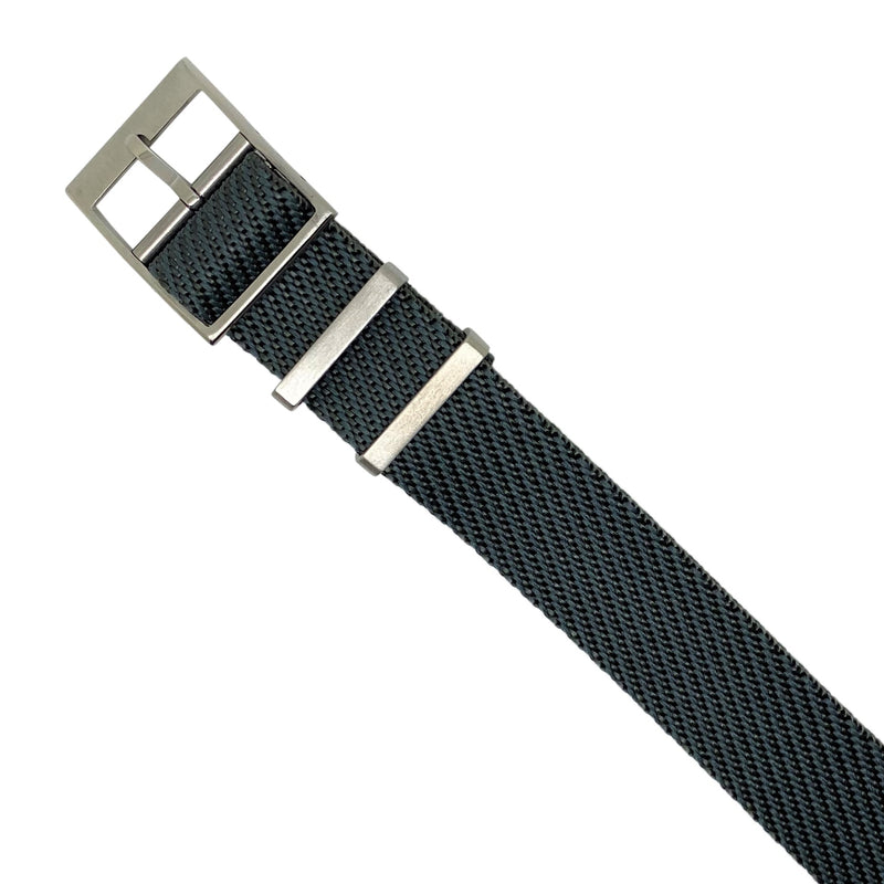 Lux Single Pass Strap in Grey with Silver Buckle (20mm) - Nomad watch Works
