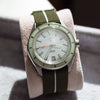 Marine Nationale Strap in Olive White with Silver Buckle (20mm) - Nomad Watch Works SG