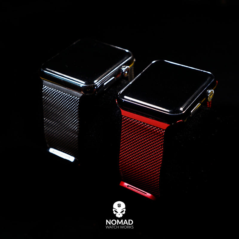 Apple Watch Milanese Mesh Strap in Red (38 & 40mm) - Nomad watch Works