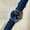 Premium Saffiano Leather Strap in Navy (18mm) - Nomad watch Works