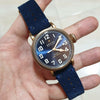 Premium Rally Suede Leather Watch Strap in Navy (20mm) - Nomad watch Works