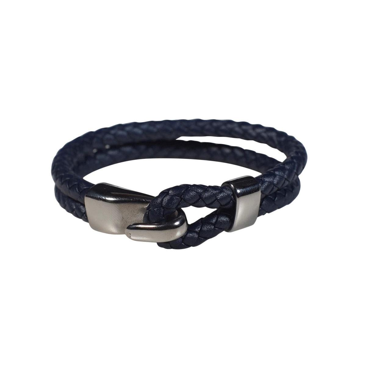 Oxford Leather Bracelet in Navy (Size L) - Nomad watch Works