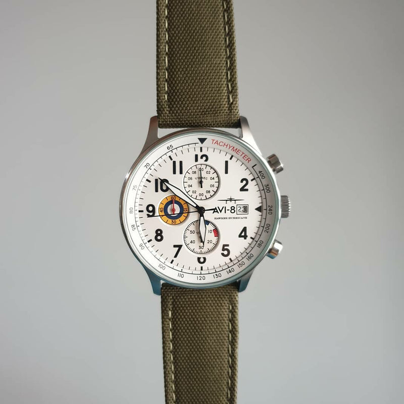 Canvas Watch Strap in Olive (18mm) - Nomad watch Works