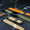 Apple Watch Nylon Zulu Strap in Orange with Silver Buckle (38 & 40mm) - Nomad watch Works