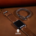 Oxford Leather Bracelet in Brown (Size M) - Nomad watch Works