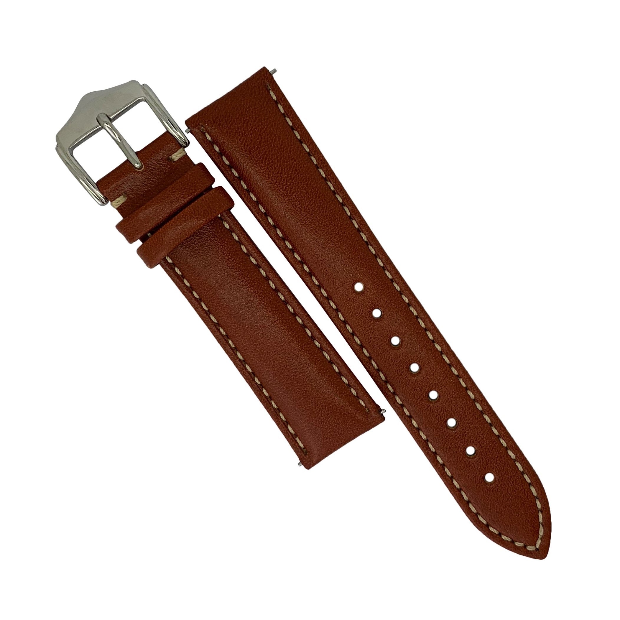 Quick Release Classic Leather Watch Strap in Tan (18mm) - Nomad watch Works