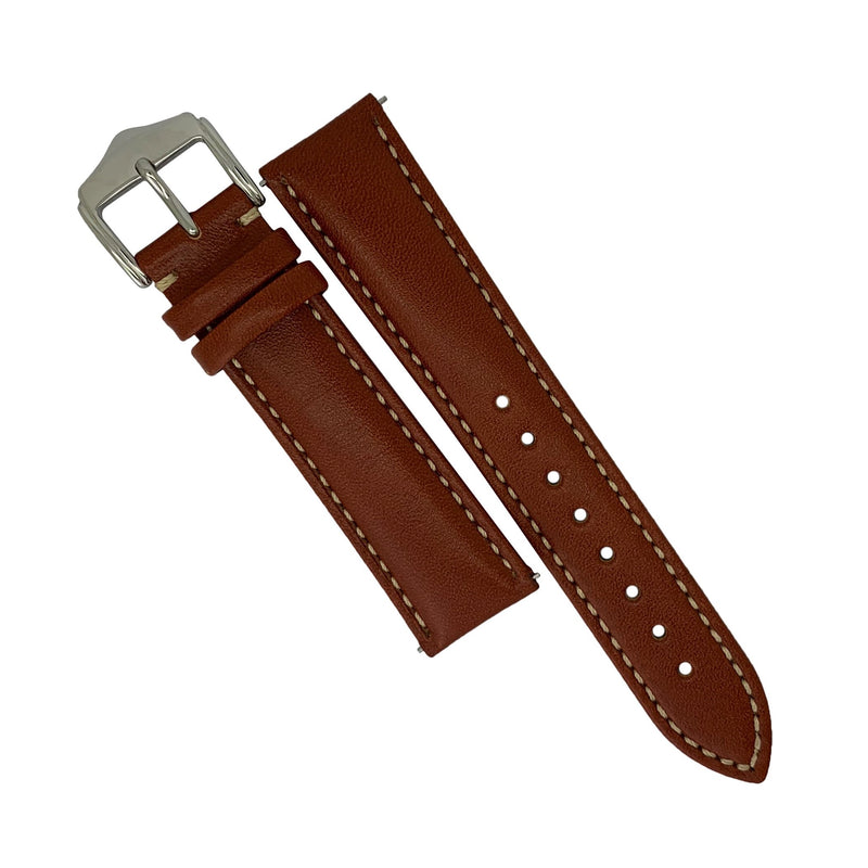 Quick Release Classic Leather Watch Strap in Tan (18mm) - Nomad watch Works