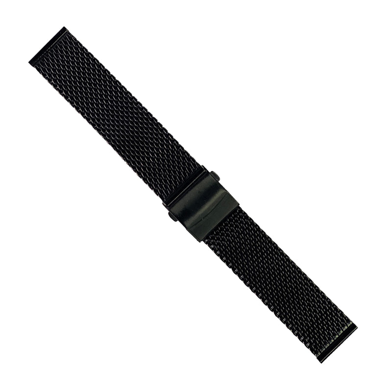 Premium Milanese Mesh Watch Strap in Black (20mm) - Nomad watch Works