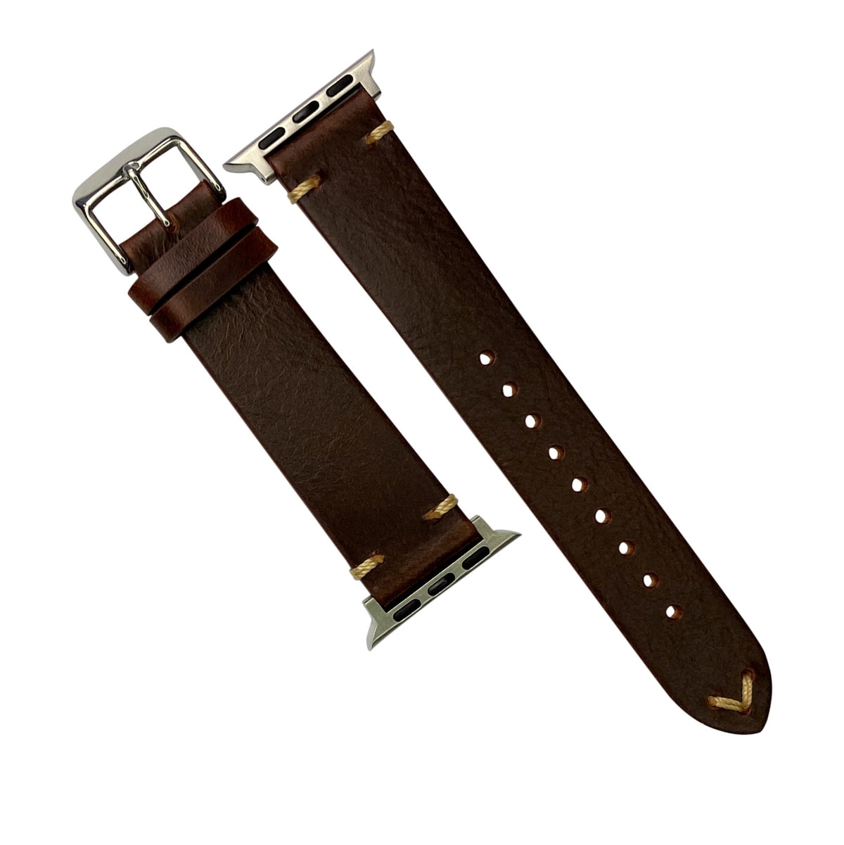Apple Watch Premium Vintage Oil Waxed Leather Strap in Tan (38 & 40mm) - Nomad watch Works