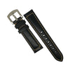 M2 Oil Waxed Leather Watch Strap in Black (20mm) - Nomad watch Works