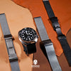 Premium Milanese Mesh Watch Strap in Black (20mm) - Nomad watch Works