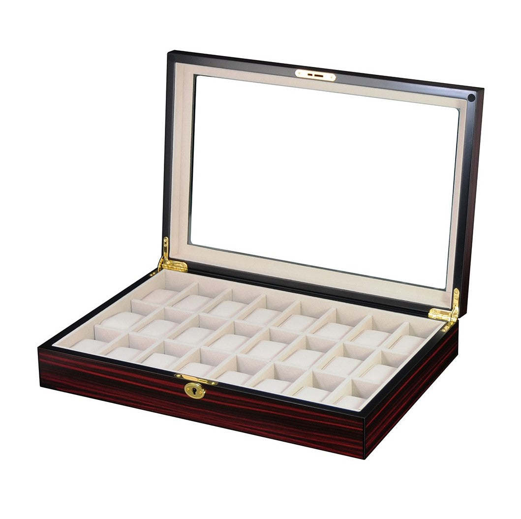 Glass top sales watch box