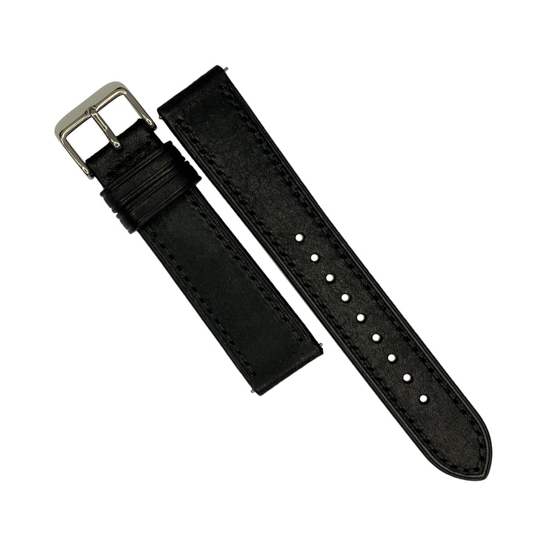 Emery Signature Pueblo Leather Strap in Black (18mm) - Nomad watch Works