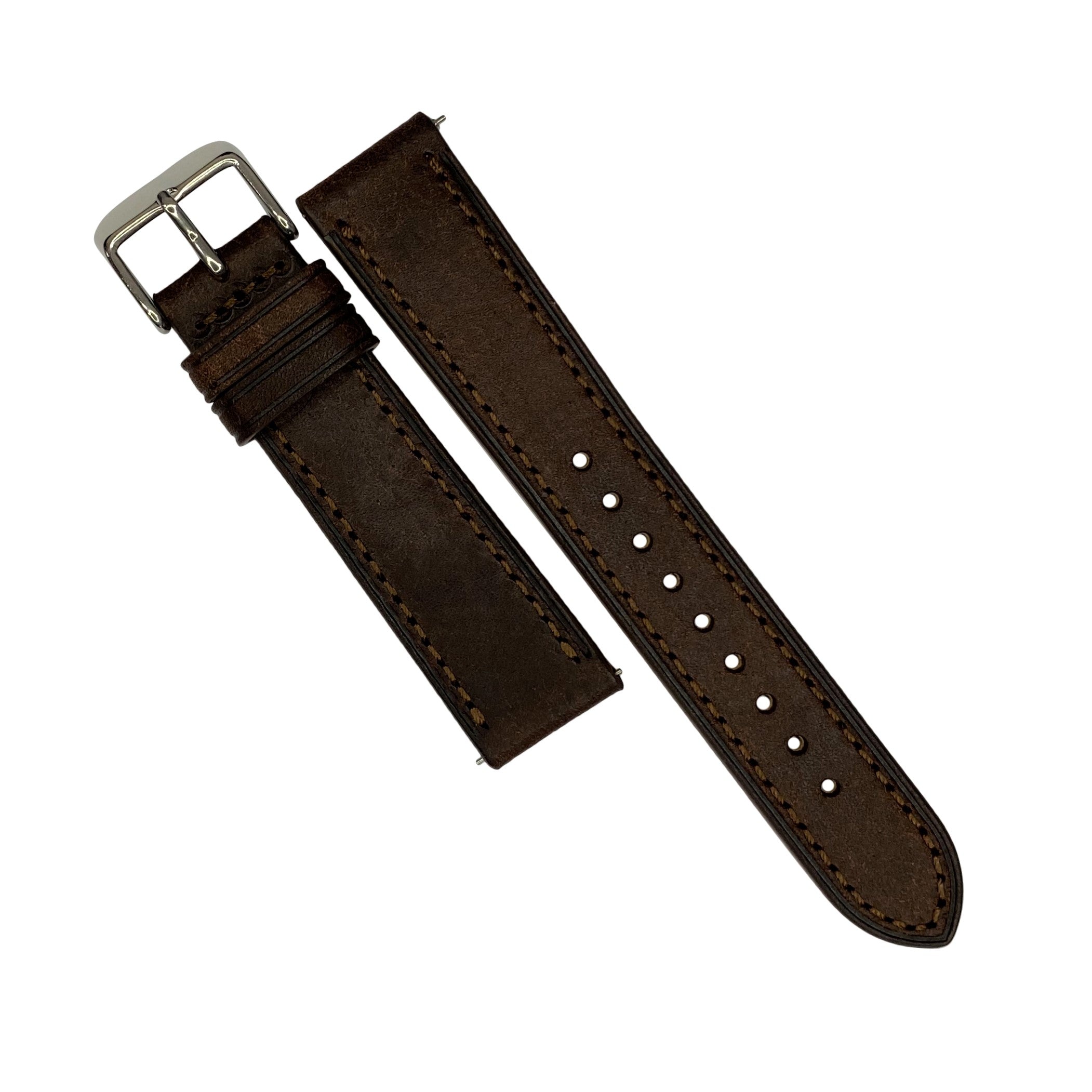 Emery Signature Pueblo Leather Strap in Brown (18mm) - Nomad watch Works