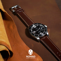 Quick Release Classic Leather Watch Strap in Brown (18mm) - Nomad watch Works