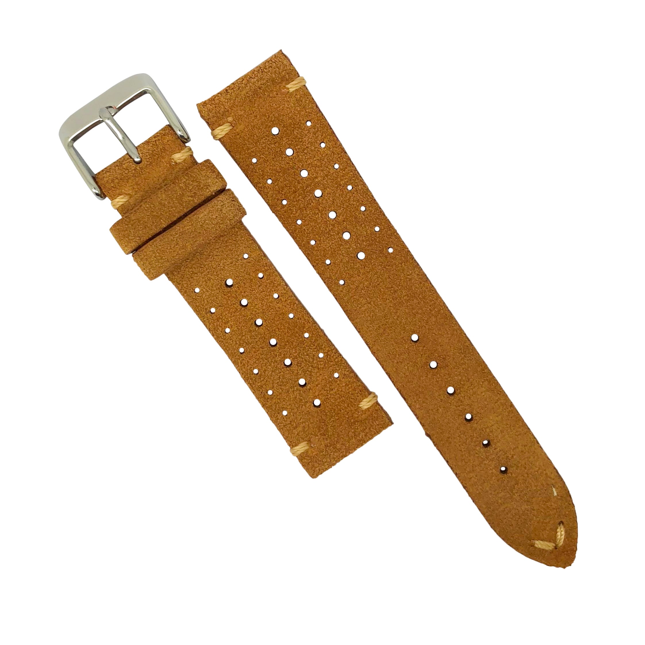 Premium Rally Suede Leather Watch Strap in Tan Nomad Watch Works SG