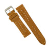 Premium Rally Suede Leather Watch Strap in Tan (20mm) - Nomad watch Works