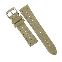 Premium Rally Suede Leather Watch Strap in Taupe (20mm) - Nomad watch Works