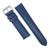 Premium Saffiano Leather Strap in Navy (18mm) - Nomad watch Works
