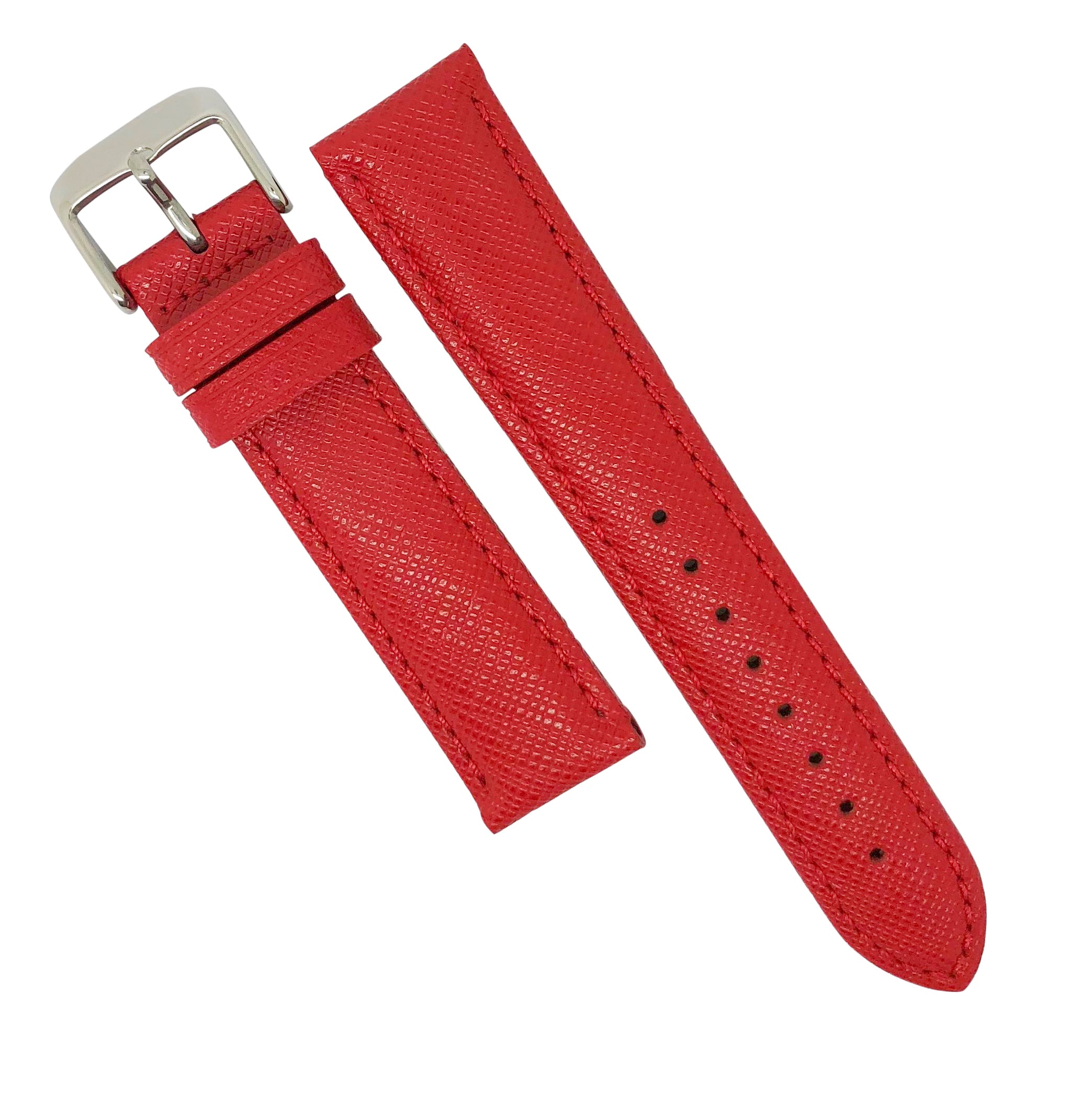 Red leather strap watch on sale